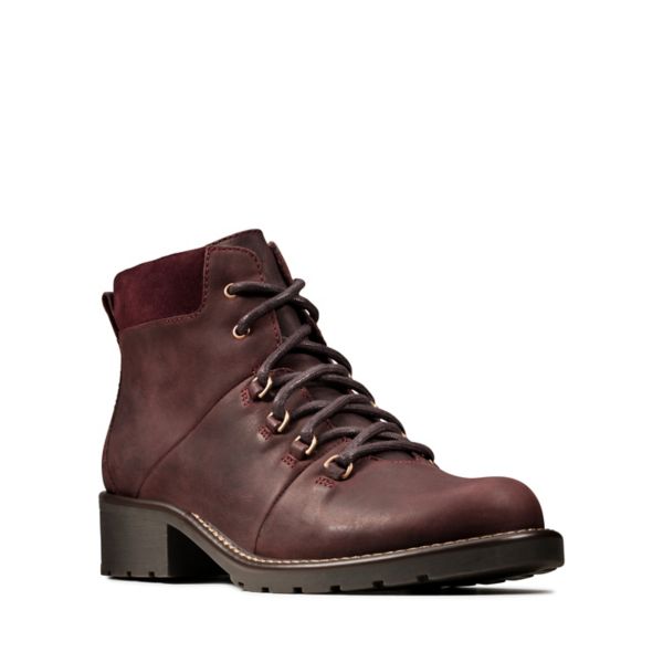 Clarks Womens Orinoco Demi Ankle Boots Burgundy | UK-6702549